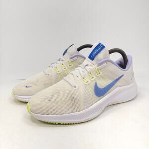 Nike Quest 4 Athletic Lace Up Shoe Womens Size 7.5 DA1106-101 White Blue